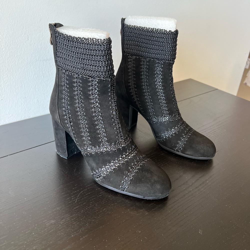 Anthropologie Silent D Crocheted Ankle Boot